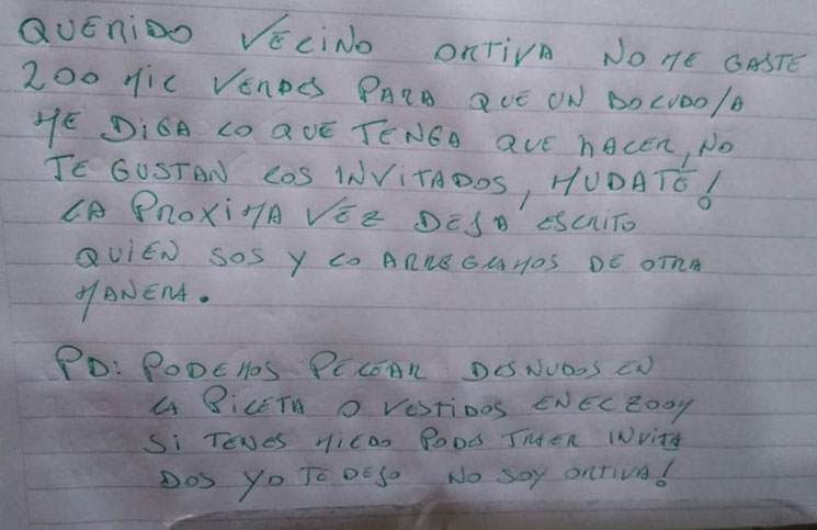 Podemos Pelear Desnudos La Insolita Respuesta De Un Vecino Ante Una Queja Por Ruidos Molestos La 100