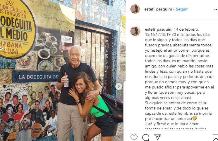 Alberto Cormillot y su esposa en Cuba