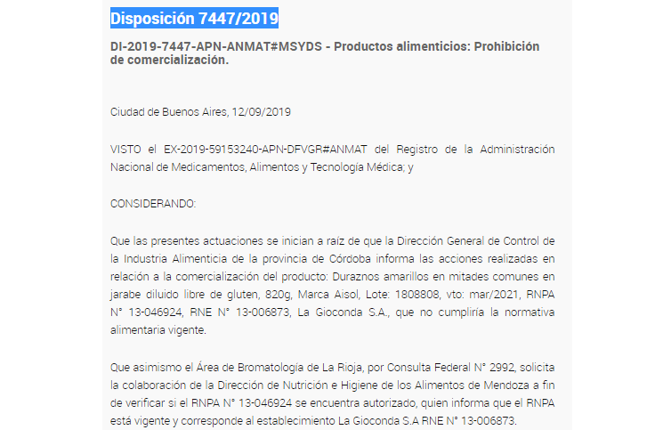 El anuncio se hizo a través del Boletín Oficial 