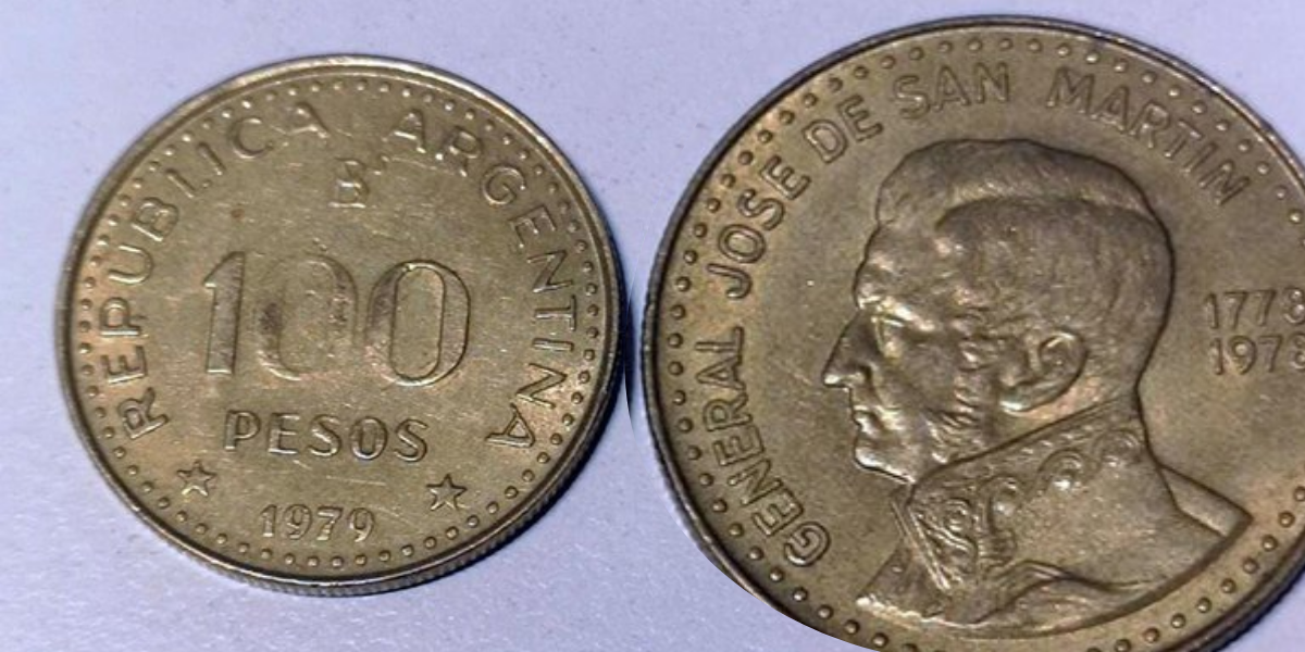 Piden hasta 250 mil pesos por estas monedas de 1979: son en honor a San Martín y tienen un error