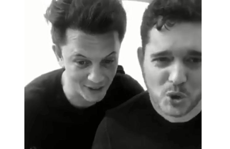 El actor y Michael Bublé se divirtieron grabando un video que Lopilato compartió en su cuenta de Instagram.