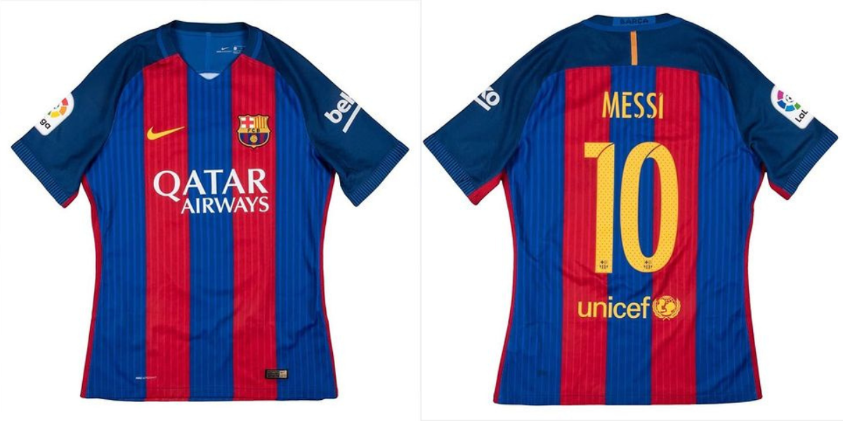 Camiseta titular Barcelona 2017 #10 Messi - Mundo Sport