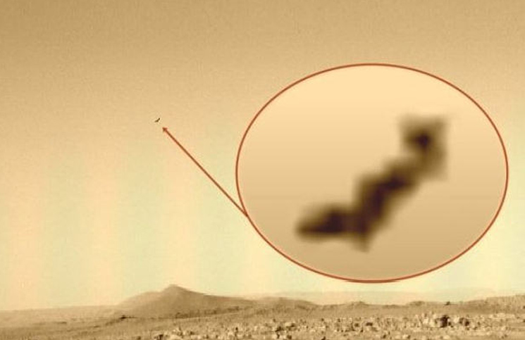 Ave marciana: la NASA fotografió un objeto volador en el cielo de Marte