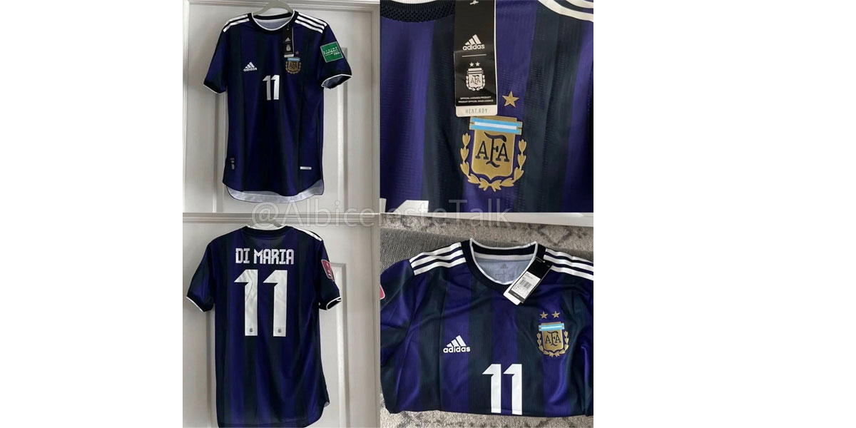 Se filtró la posible camiseta suplente de la Selección argentina para Qatar 2022