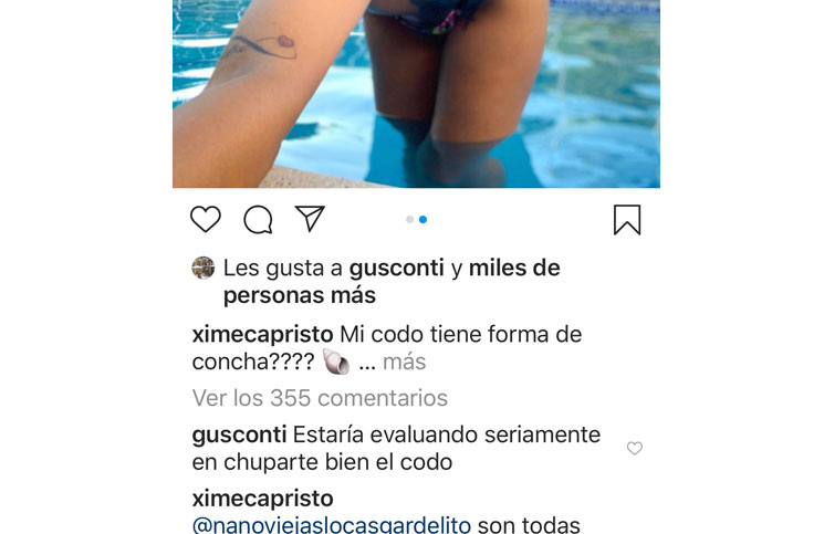 La foto de Ximena Capristo que derivó (nuevamente) en un divertido  comentario de Gustavo Conti | La 100