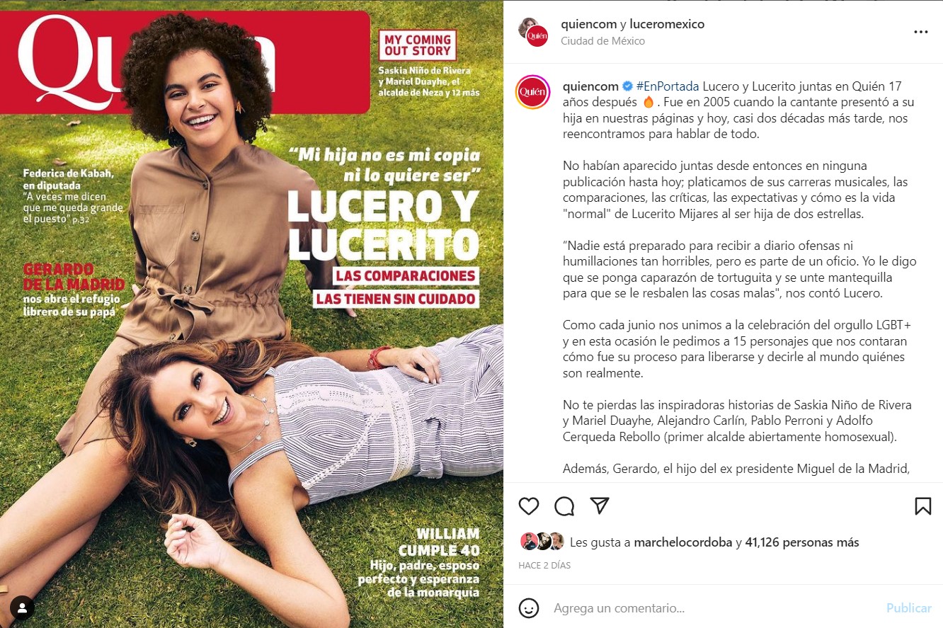 Revista Quién: Acusan exceso de retoque en portada de Lucerito, hija de  Lucero y Manuel Mijares