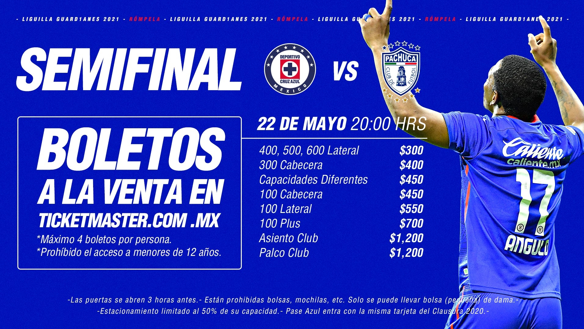 Cruz Azul Futbol Club sube precio de boletos para su juego contra CF Pachuca