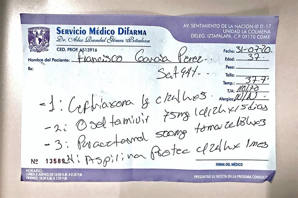 Médico cobra 60 pesos para dar incapacidad por Covid-19