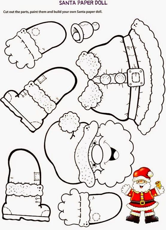 5 dibujos f ciles de Santa Claus para imprimir y colorear en Navidad