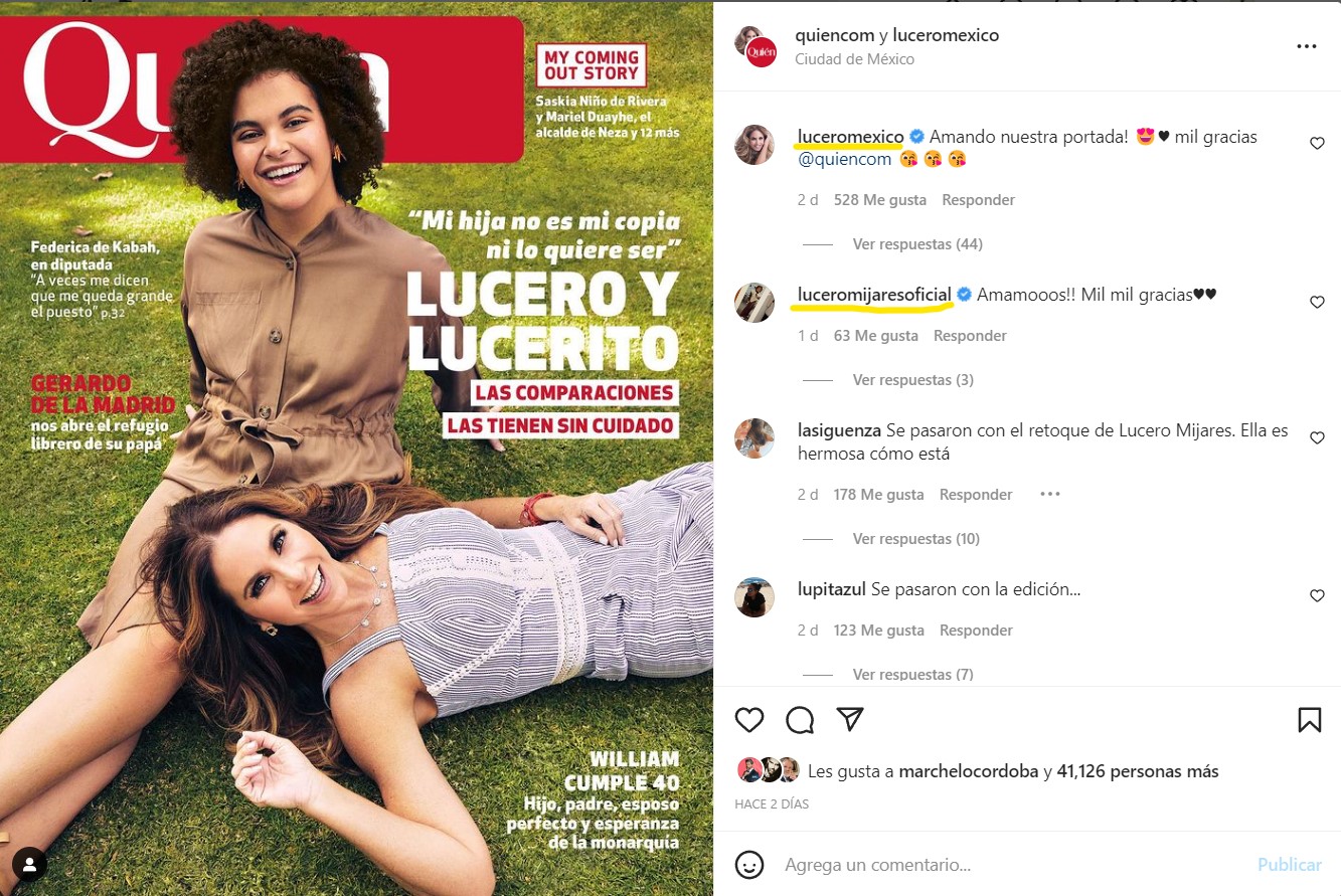 Revista Quién: Acusan exceso de retoque en portada de Lucerito, hija de  Lucero y Manuel Mijares