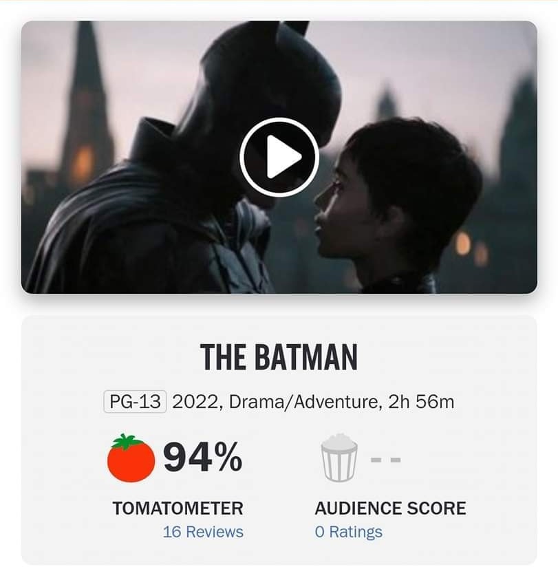 The Batman' debuta con más del 90% en Rotten Tomatoes