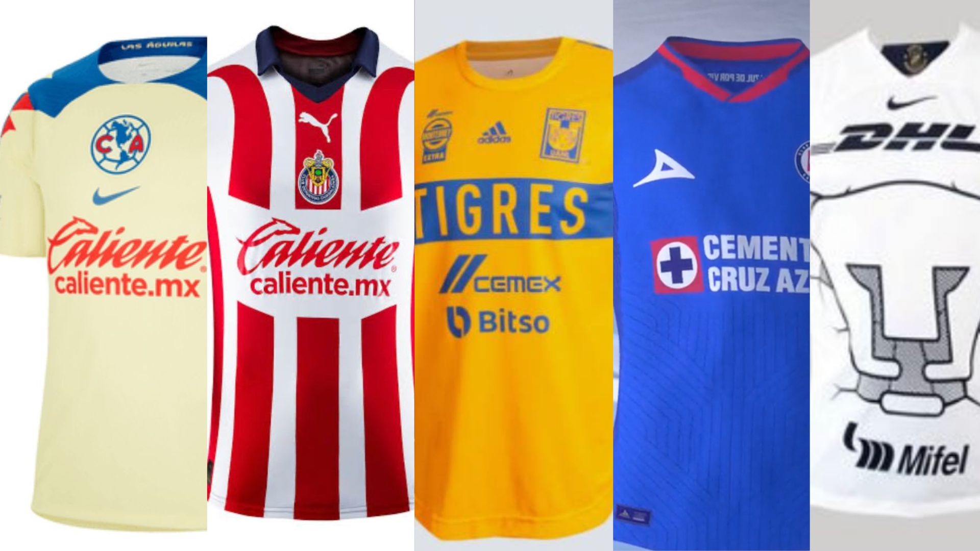 Liga MX. Todos los jerseys y uniformes de equipos del Apertura
