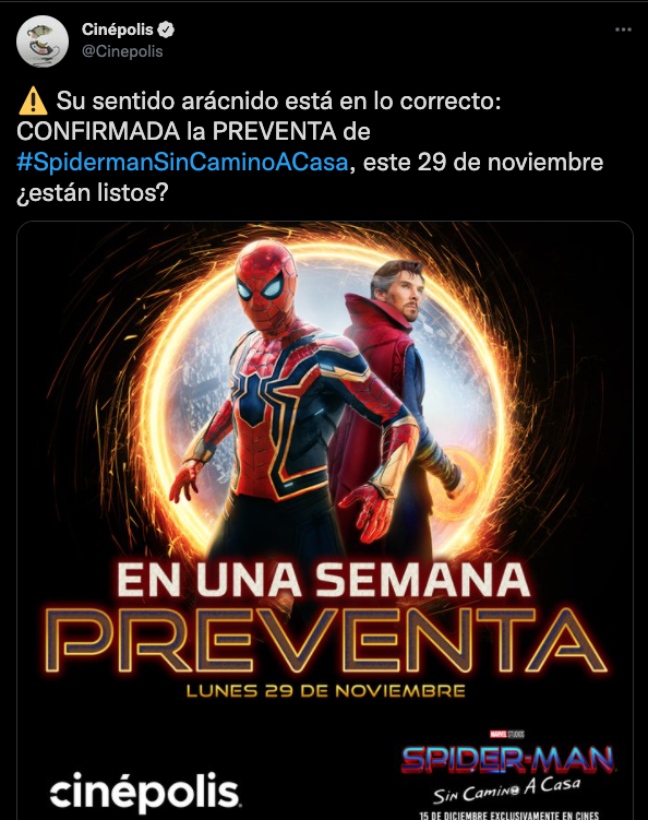 Cuándo inicia la preventa de boletos para 'Spider-Man: No Way Home' en  México?