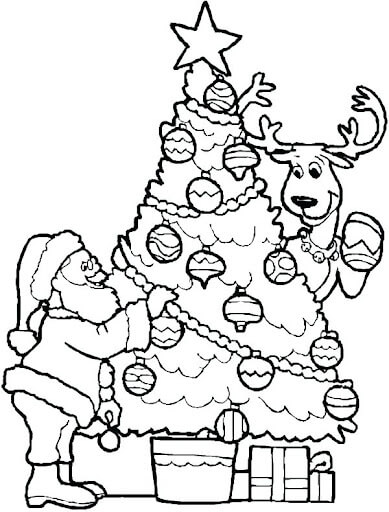 5 dibujos del árbol de Navidad para colorear e imprimir