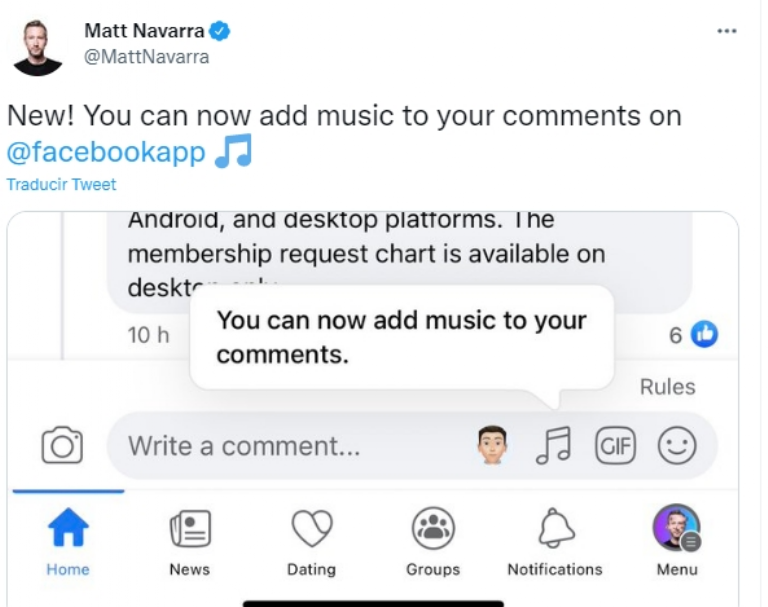 Cómo comentar con música en Facebook? Te decimos paso a