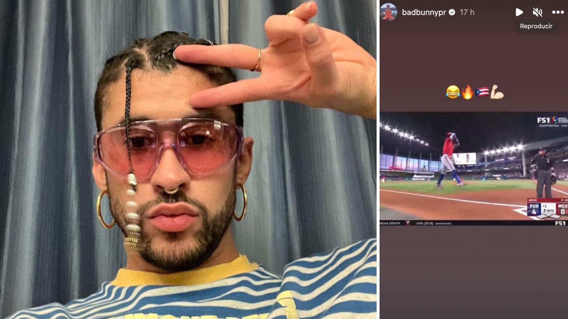 Bad Bunny se “mofó” de México durante el Clásico Mundial de Béisbol - La  Opinión