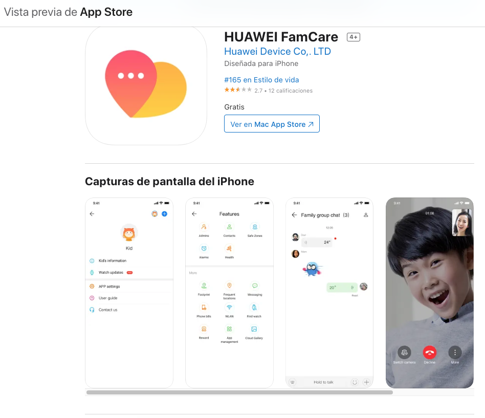 huawei famcare android