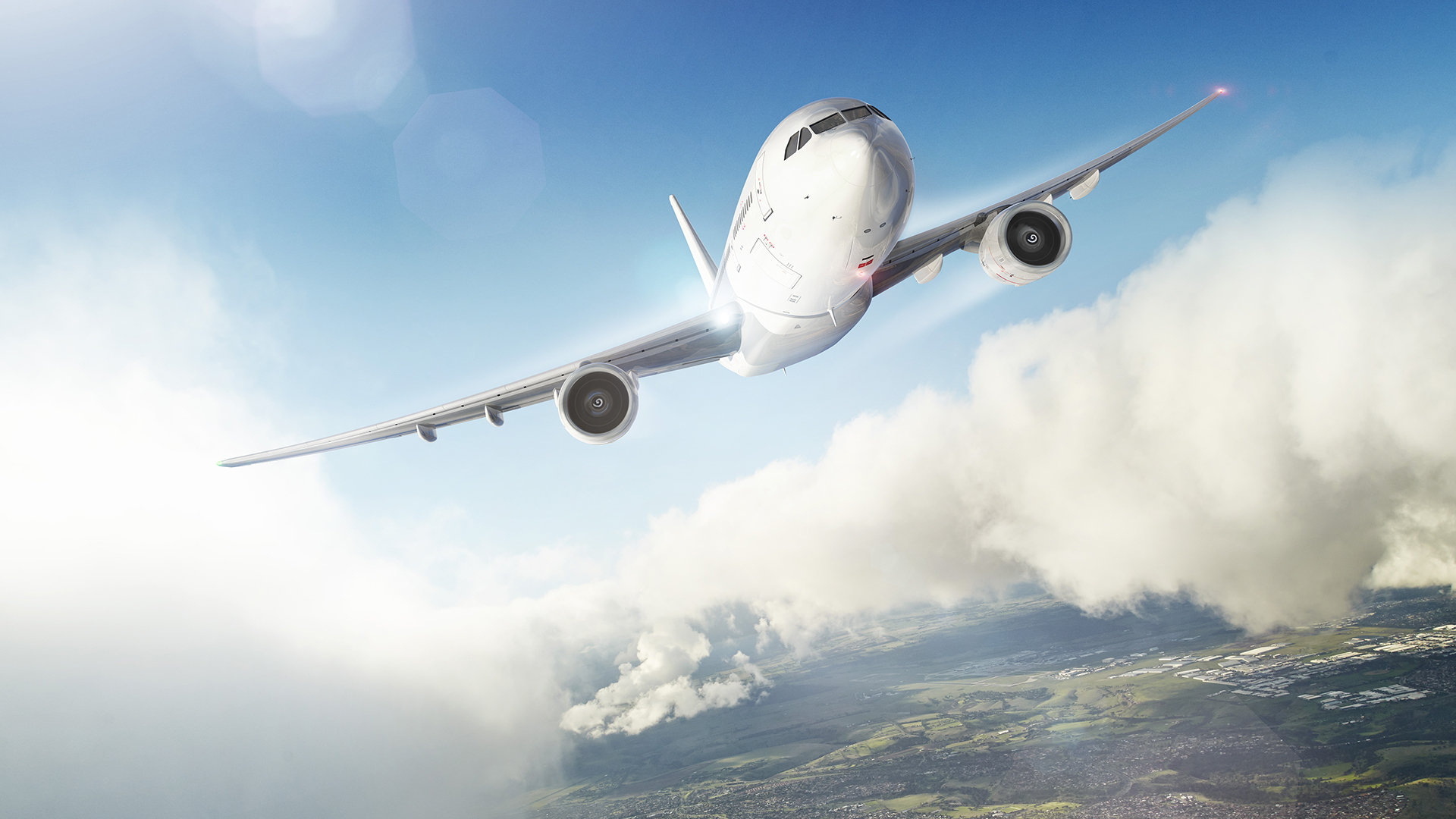 Volando a través de las nubes