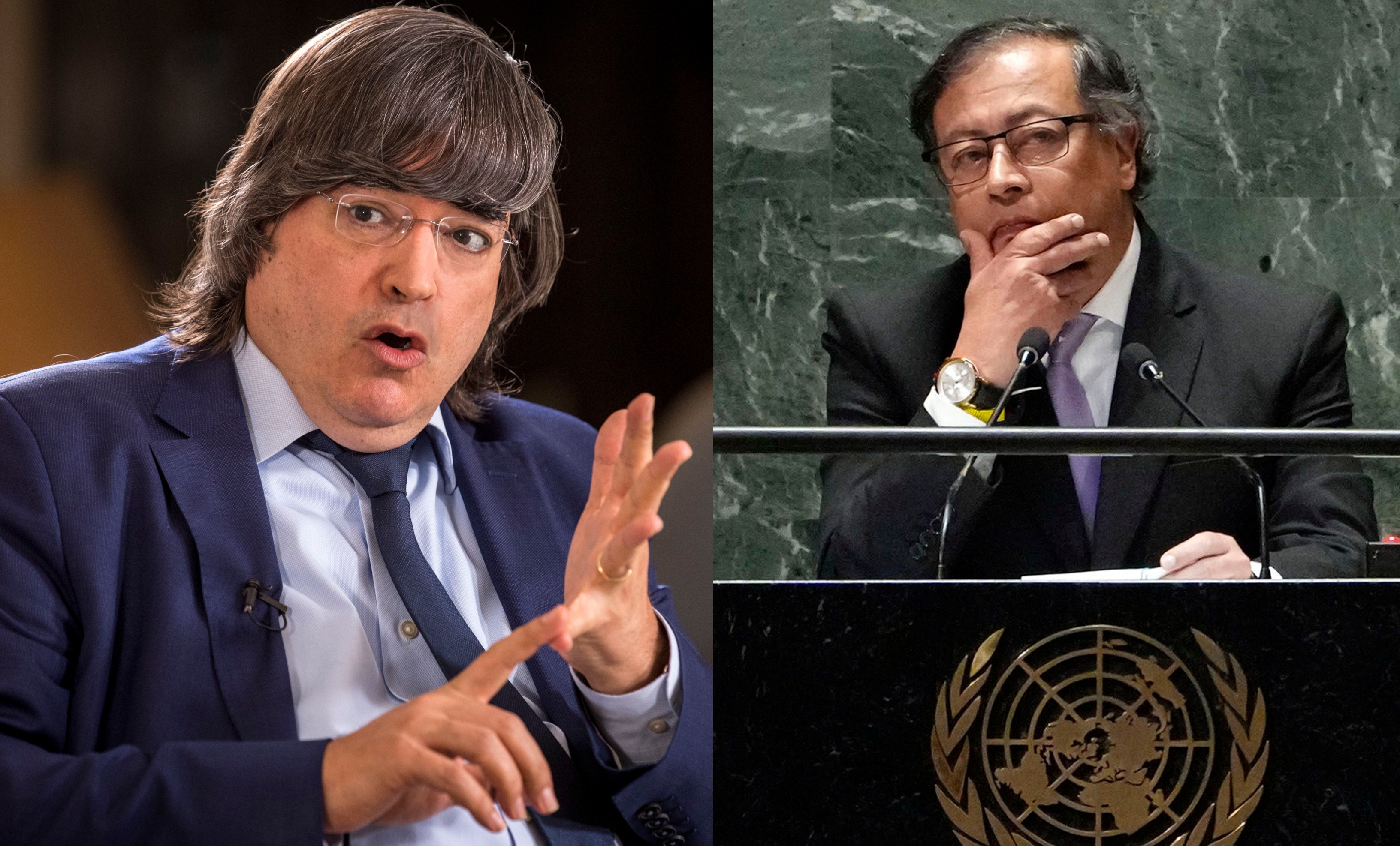 Jaime Bayly y el presidente Gustavo Petro.