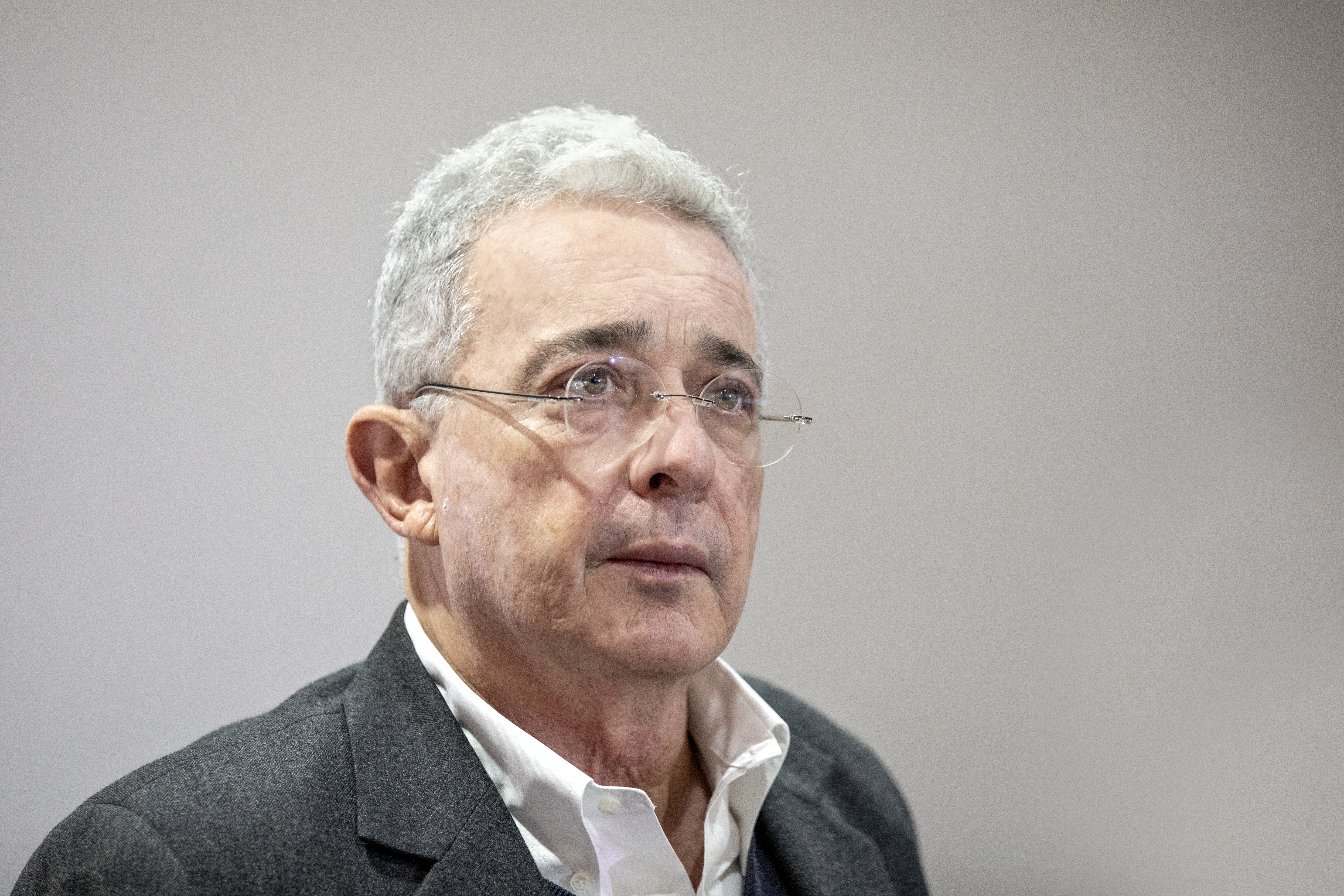 Alvaro Uribe. Rueda de Prensa Hotel Habitel.Bogotá Febrero 21 dd 2022.Foto: Juan Carlos Sierra-Revista Semana.