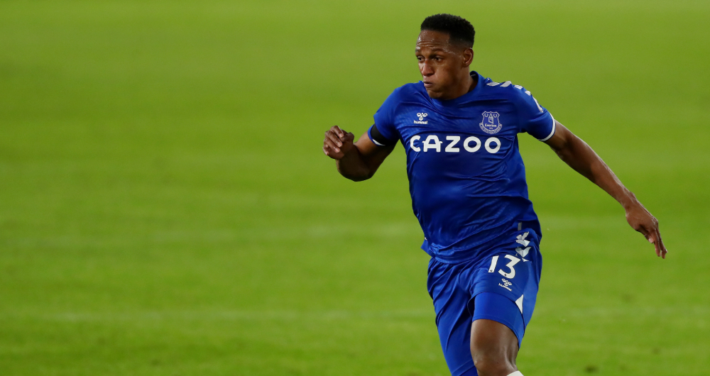 Yerry Mina  regresa tras casi un mes ausente con el Everton. Foto: GettyImages/Paul Greenwood