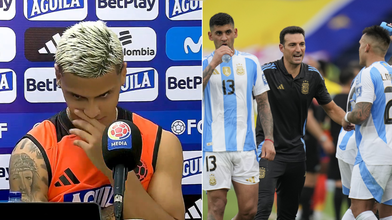 Richard Ríos fue el jugador elegido por la Selección Colombia para asistir a rueda de prensa