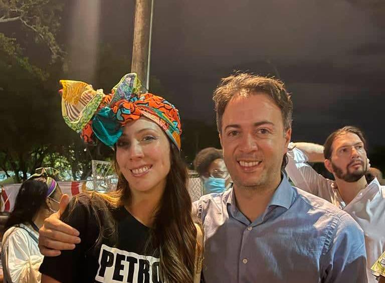 Daniel Quintero y Diana Osorio en Medellín.