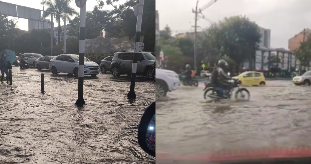 Inundaciones en la tarde de este 31 de octubre en Medellín.