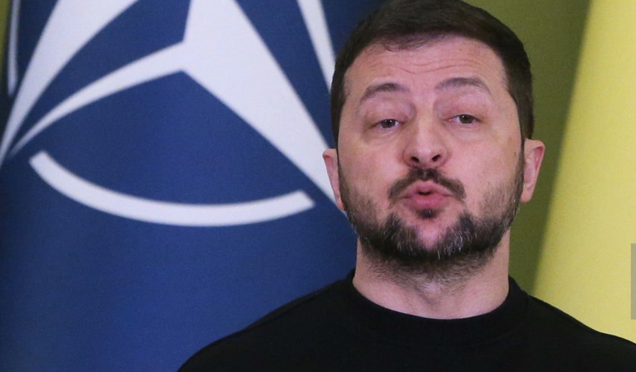 Volodímir Zelenski, presidente de Ucrania, en reunión con el secretario general de la OTAN Jens Stoltenberg.