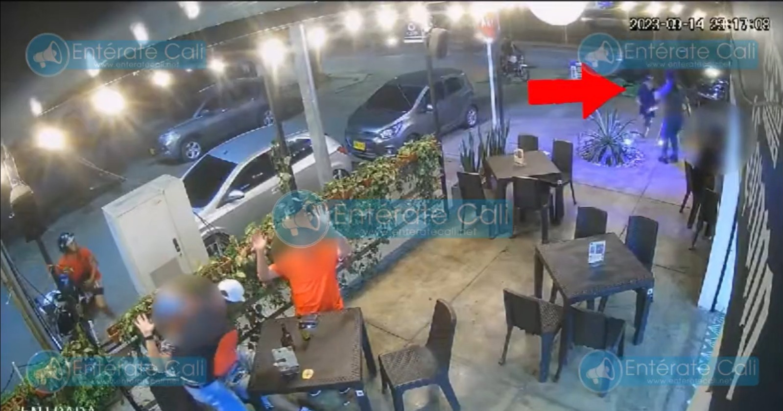 Así se documentó el hurto en una cámara de seguridad.