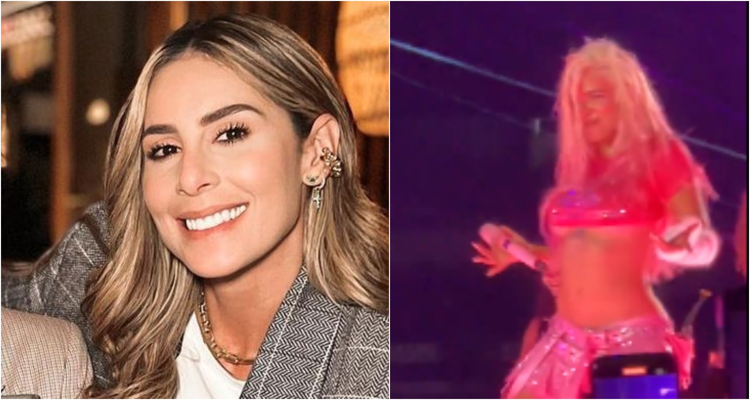 Carolina Soto (izquierda) / Karol G en concierto (derecha)