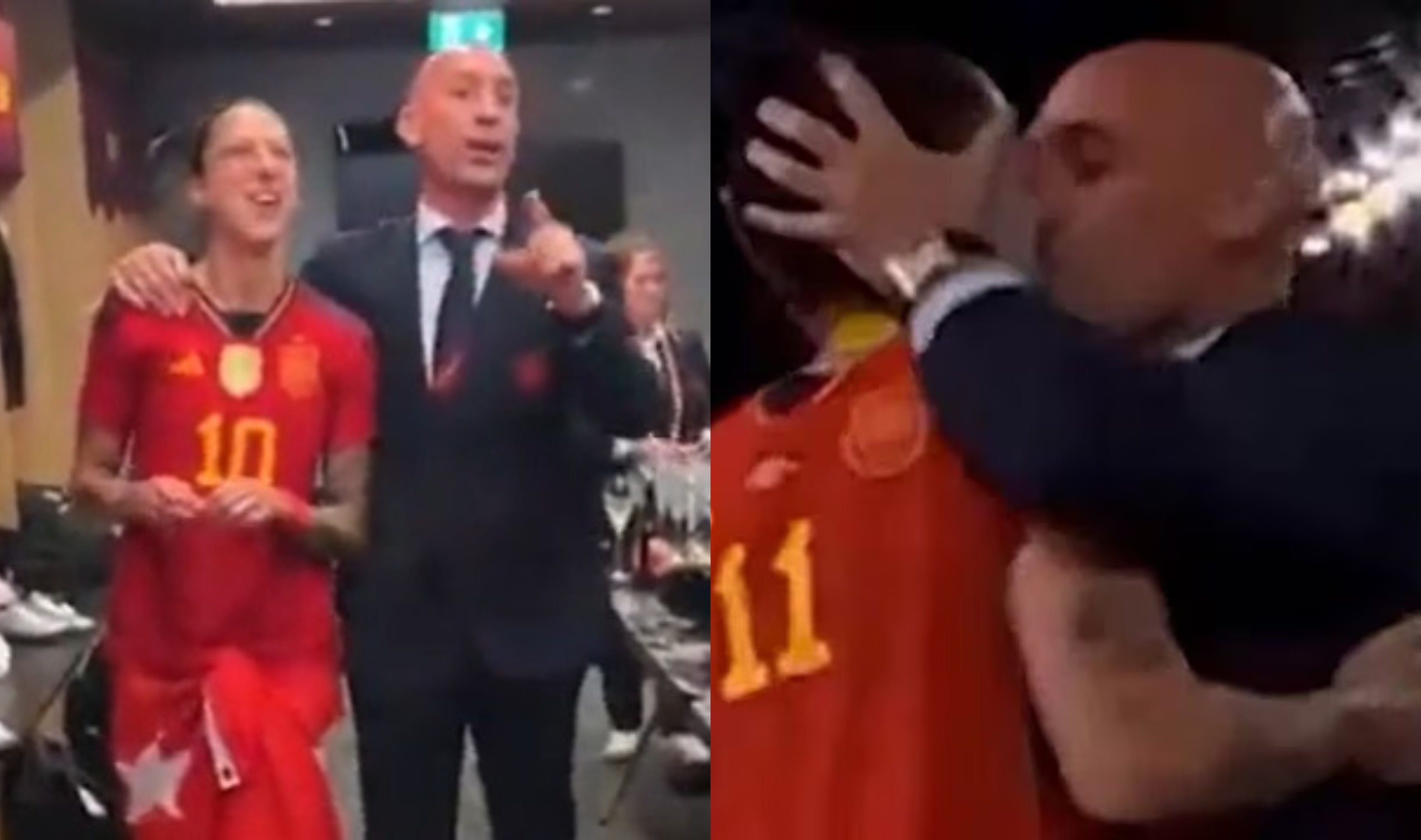 Luis Rubiales y el beso con Jenni Hermoso.
