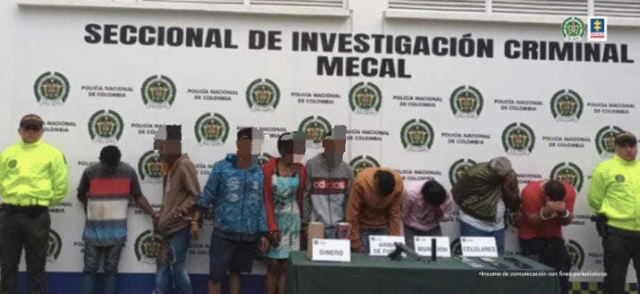 Las acciones ejecutadas por las autoridades, permitieron la judicialización de nueve adultos y un menor de edad