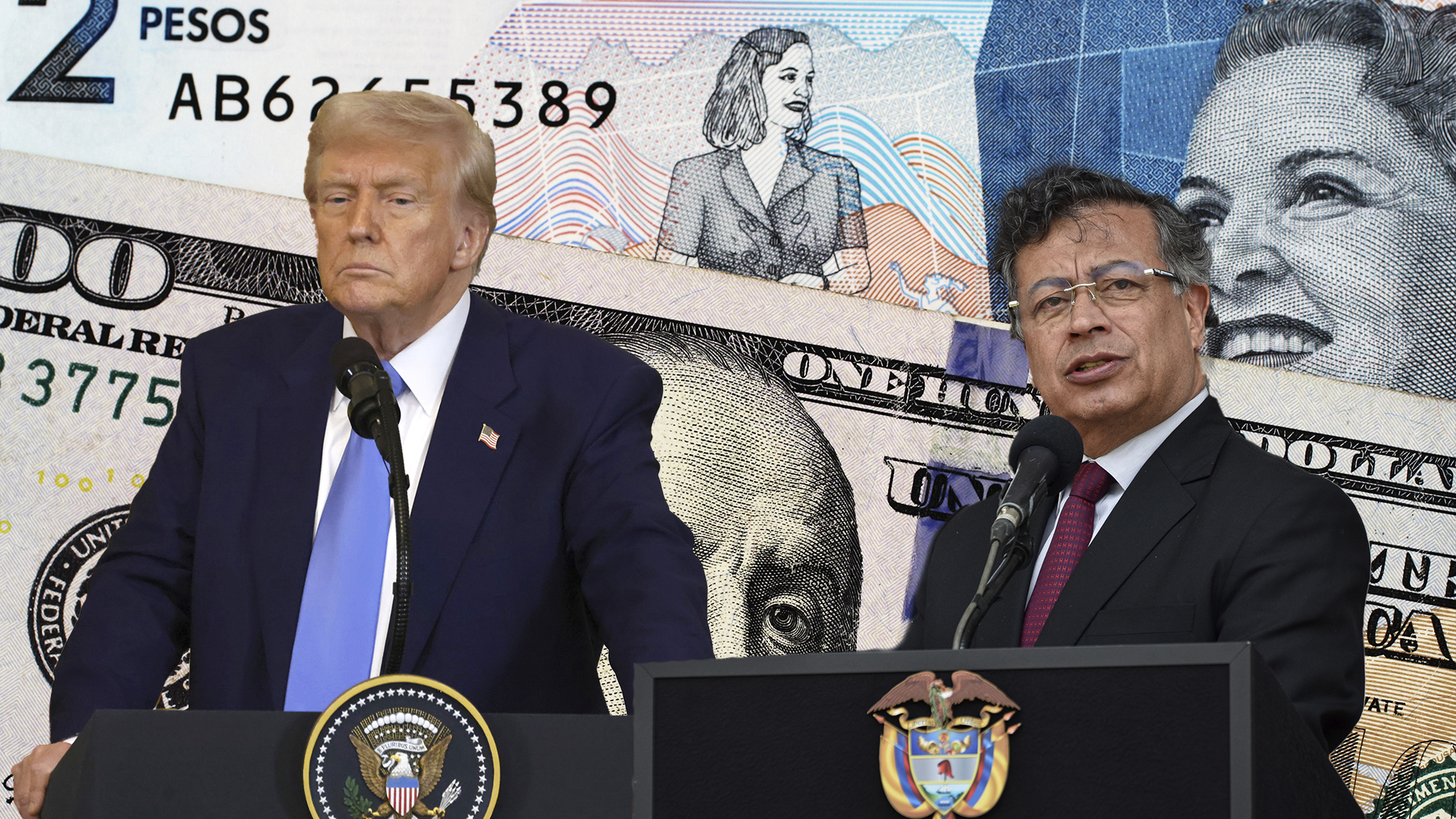 Dolar Pesos DOnald Trump Gustavo Petro