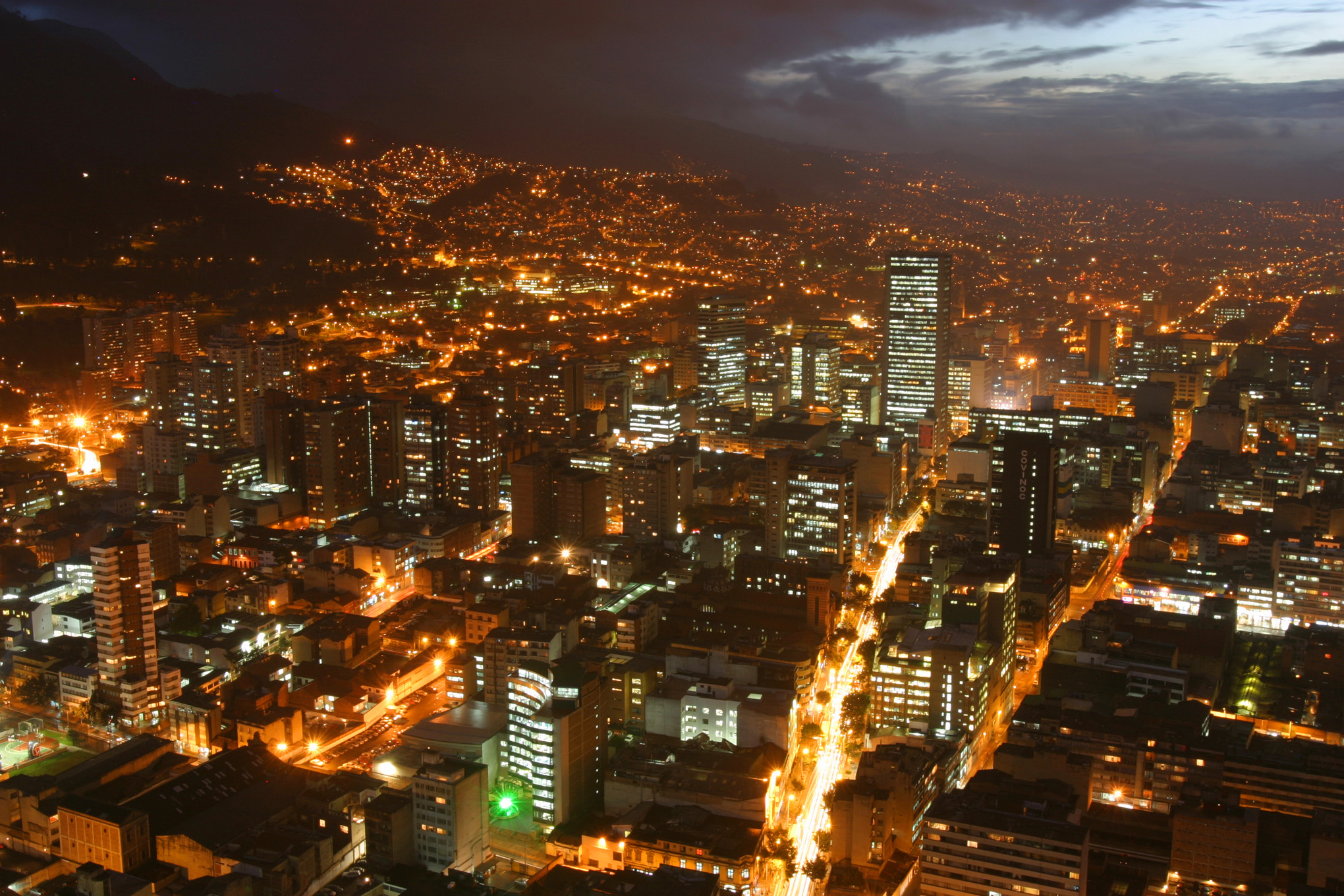 Panoramica Bogotá nocturna