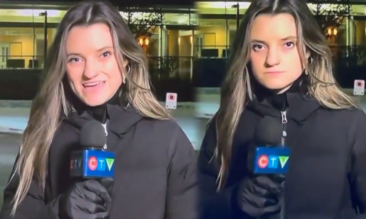 Periodista canadiense casi se desmaya en vivo