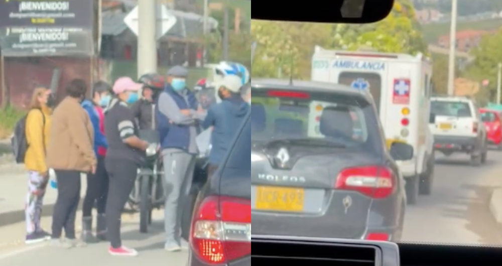 Bloqueos en la vía La Calera - Sopó