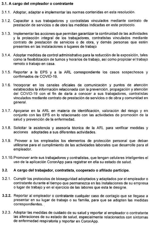 Protocolos emitidos por el Ministerio de Salud.