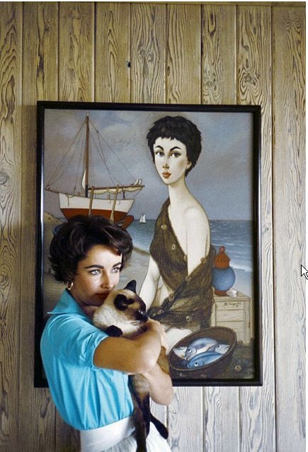 Elizabeth Taylor y Fang - Foto: tomada de http://www.lalocadelosgatos.com