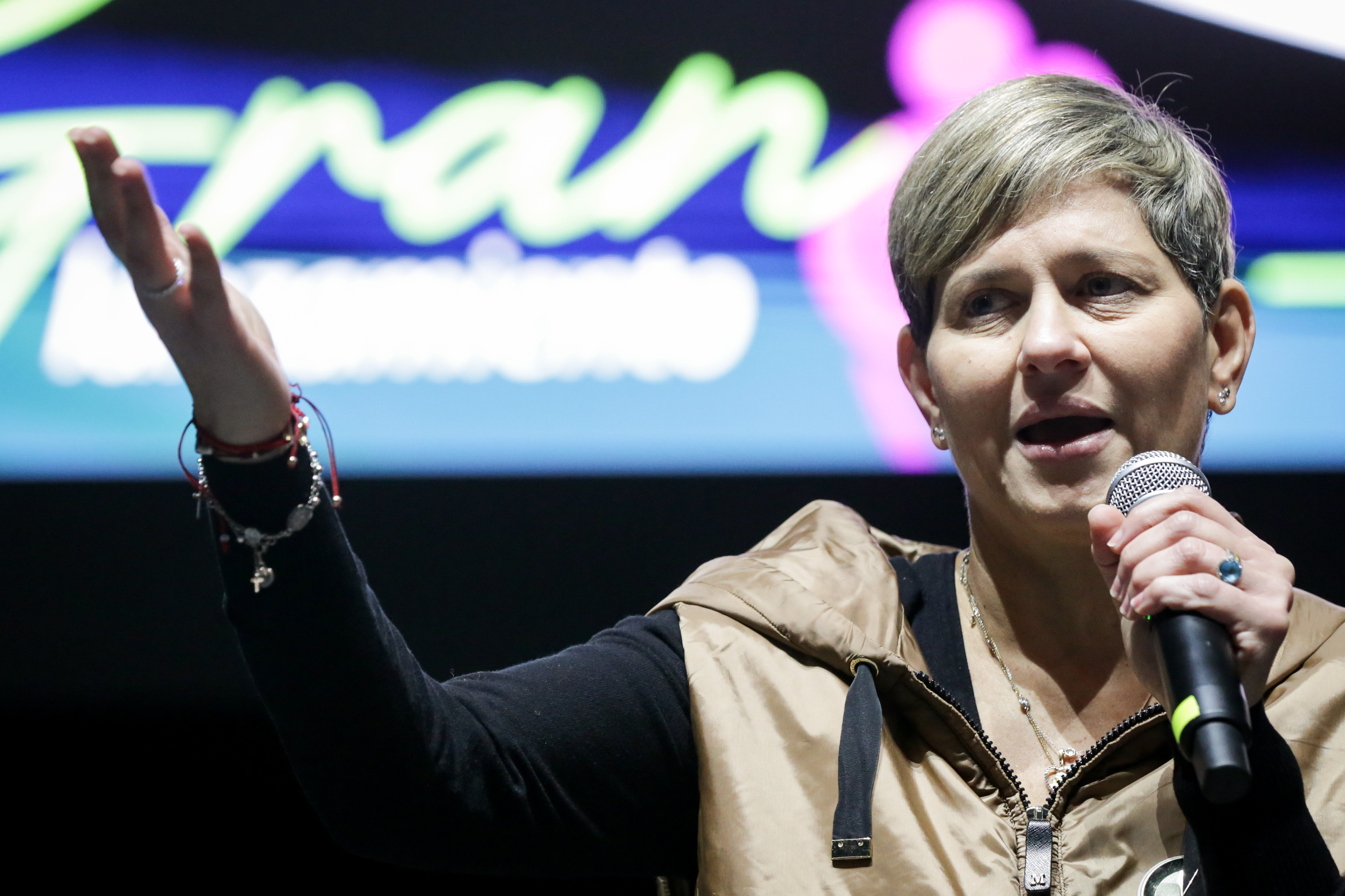 Bogotá. 23 de Agosto de 2023. La Policía Nacional realiza el lanzamiento del Centro Integrado Nacional para la Prevención, Atención y Protección de Violencias basadas en Género. En la foto: Veronica Alcocer, primera dama de Colombia. (Colprensa - Mariano Vimos)