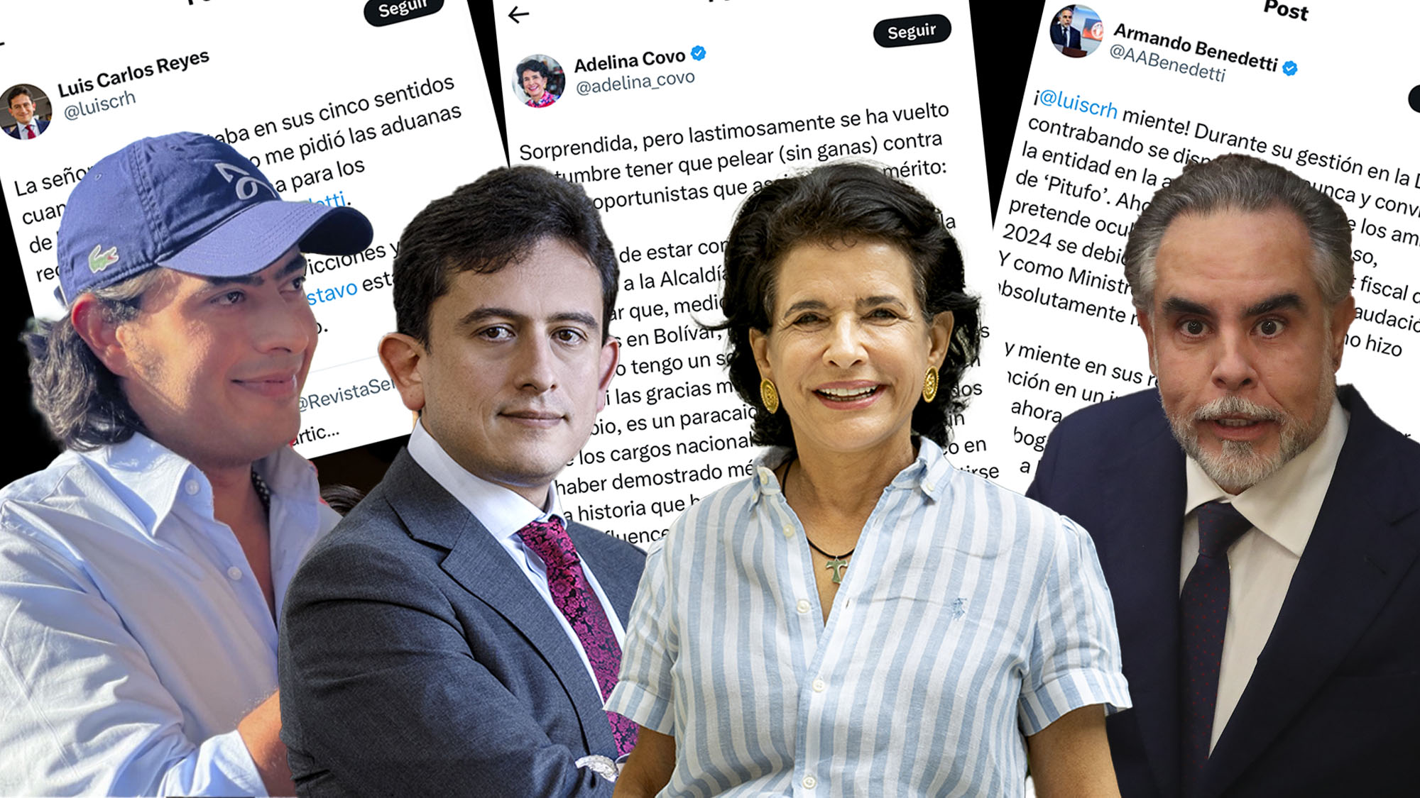 Luis Carlos Reyes, Adelina Covo, Armando Benedetti Nicolas Petro Twitter