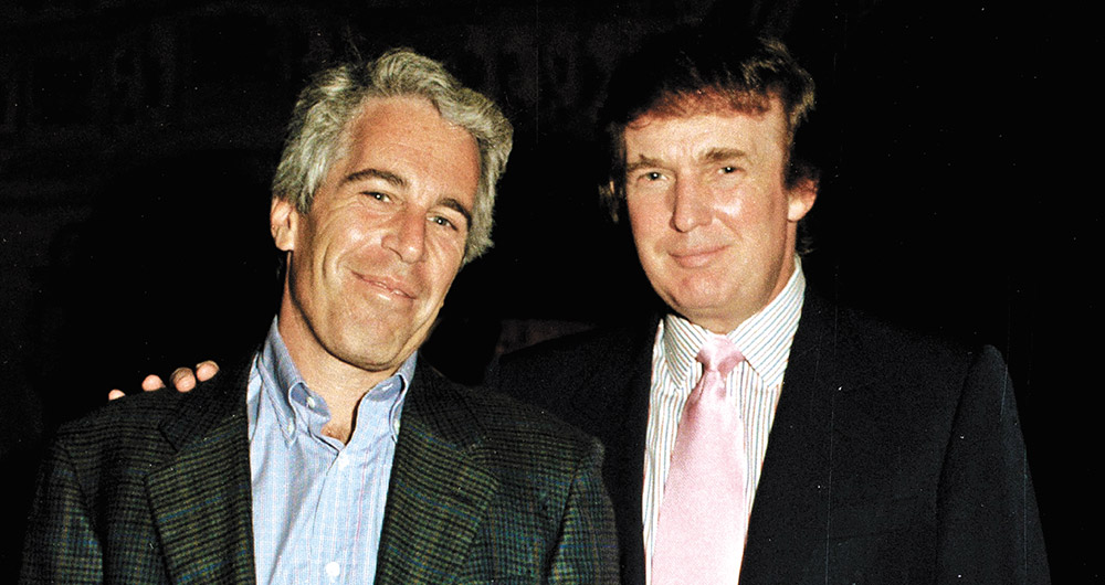 Donald Trump fue amigo de juergas de Epstein, con quien decía compartir su gusto por las jovencitas. En 1997 en Mar-a-Lago, el resort del hoy presidente en Palm Beach.