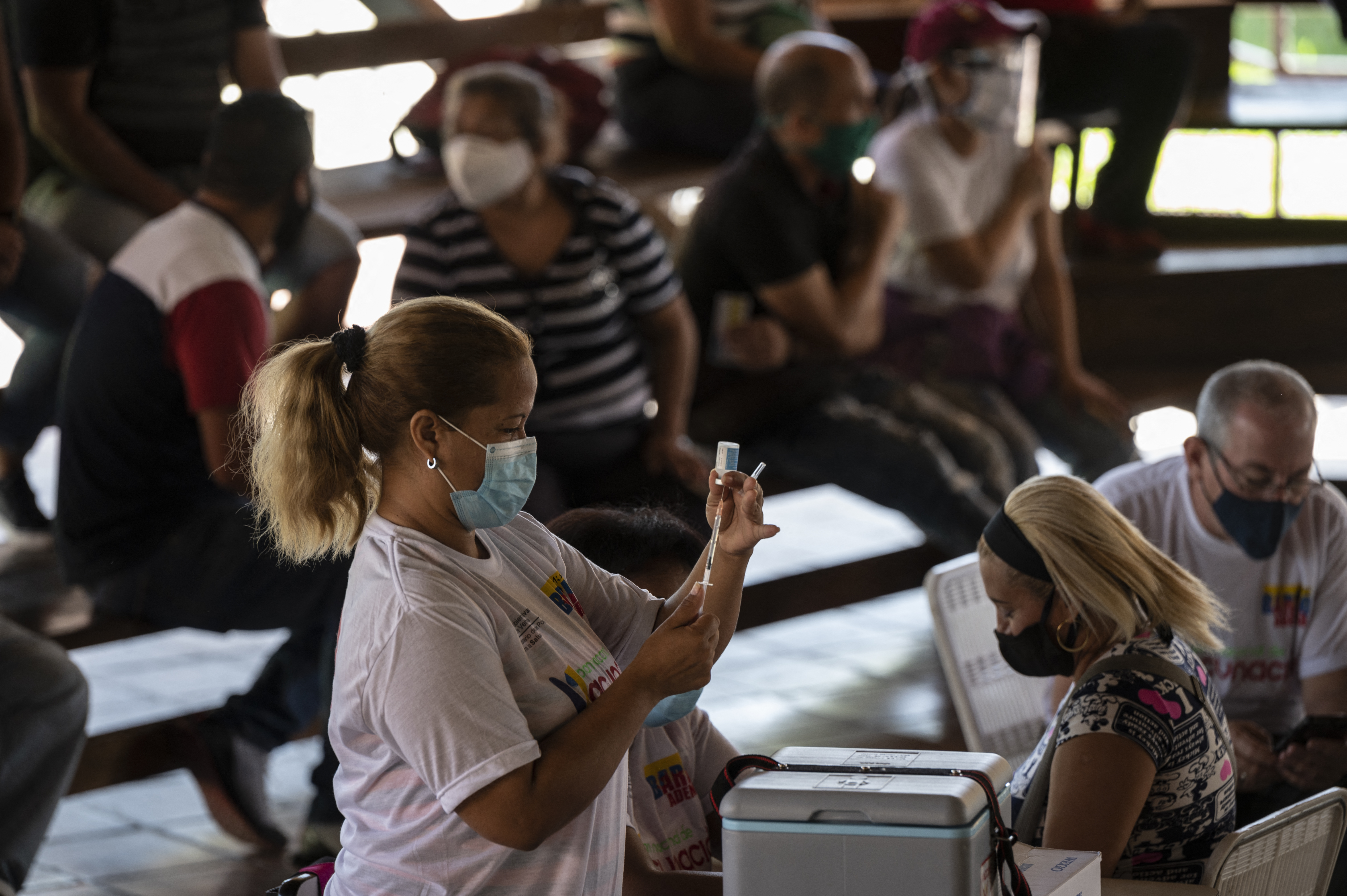 Venezuela ya ha realizado jornadas de vacunación masiva con Abdala, como este en el sector de Fuerte Tiuna, en Caracas.