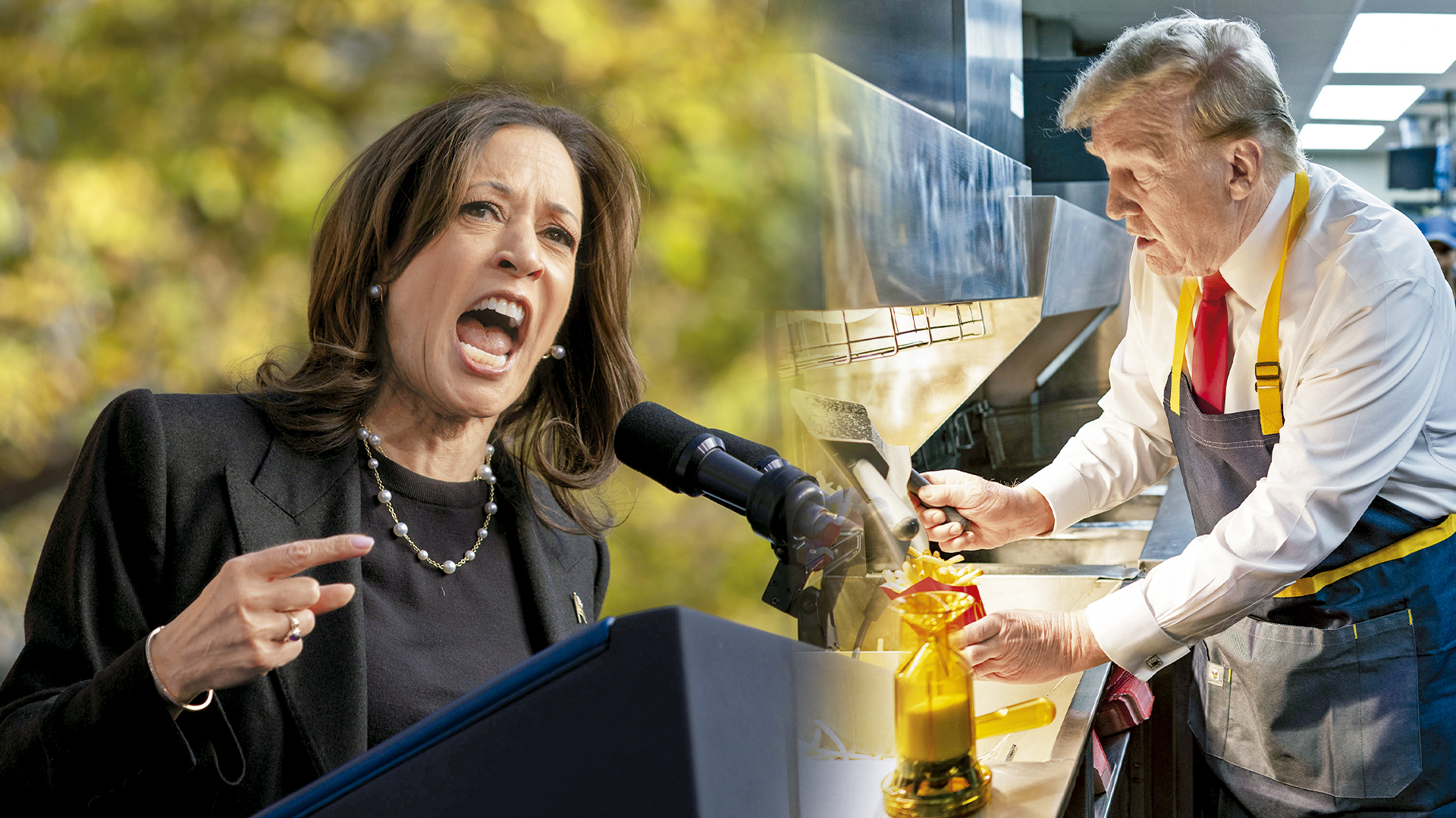 GRAND RAPIDS, MICHIGAN - OCTOBER 18: Democratic presidential nominee Vice President Kamala Harris speaks at a campaign event on October 18, 2024 in Grand Rapids, Michigan. Harris will also be campaigning in Lansing, Oakland County, and Detroit over the next two days as Michigan is considered a key battleground state holding 14 electoral votes. (Photo by Bill Pugliano/Getty Images)
