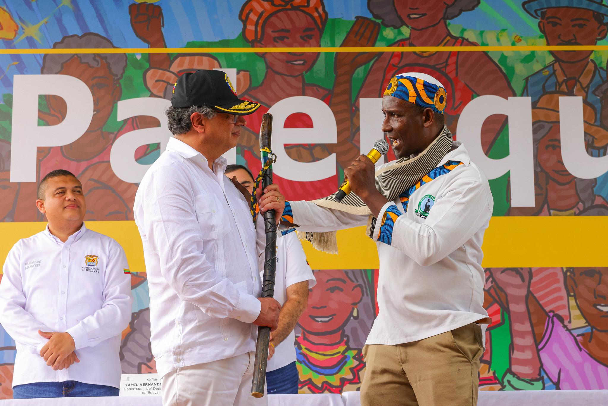 El presidente Gustavo Petro estuvo en San Basilio de Palenque en el  acto de reconocimiento del Consejo Comunitario Ma-Kankamaná como sujetos de Reparación Integral.