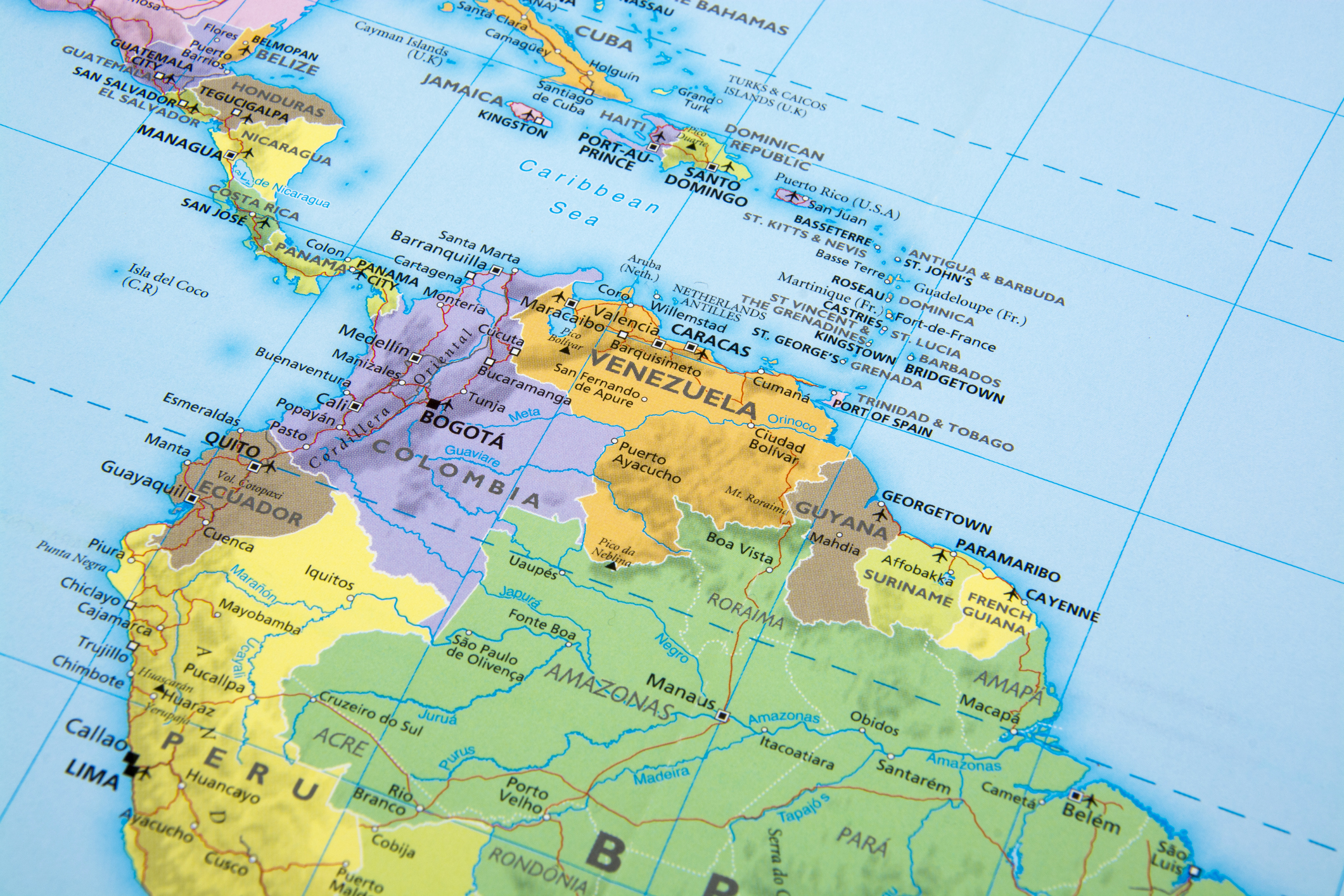 América Latina - Comercio - Colombia - Mapamundi