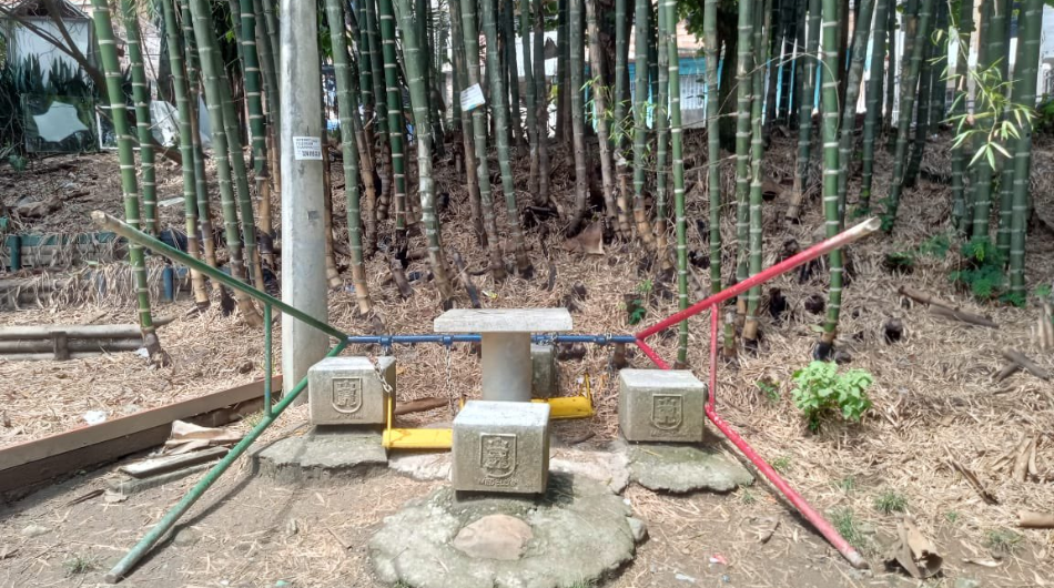 Columpio de Medellín que colapsó y le arrebató la vida a un niño.