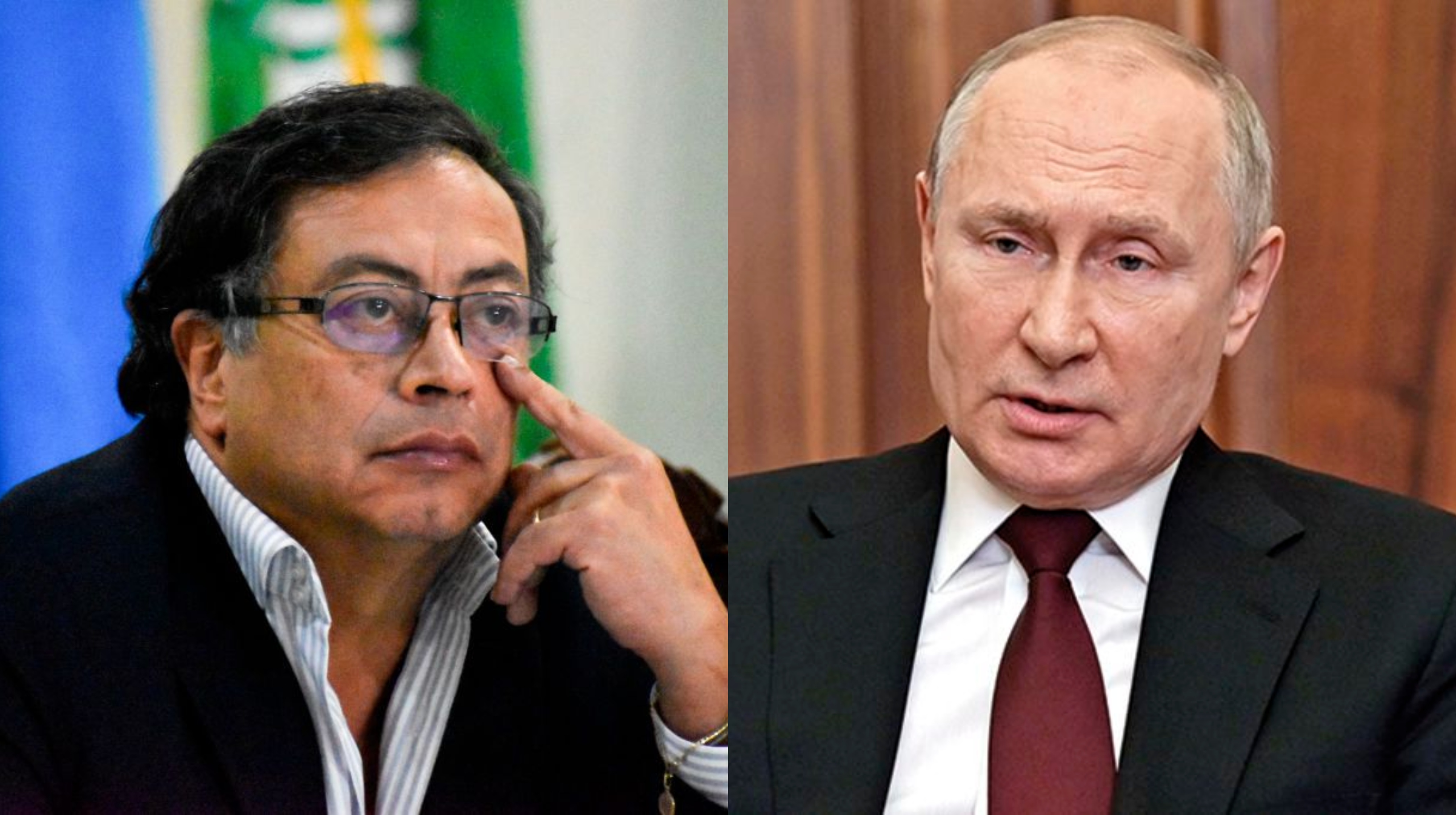 Gustavo Petro y Vladimir Putin