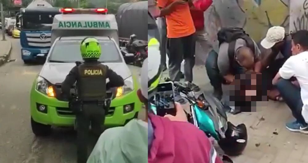Ambulancia no atendió a hombre accidentando en las calles de Medellín.