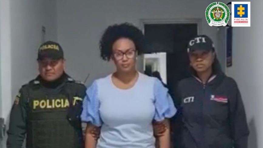 Mavy Yineth Viera Angulo fue capturada por servidores del CTI cuando se presentó en la sede de la Fiscalía del barrio Santa Mónica en Cali.